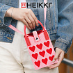 Сумочка-органайзер повседневная HEIKKI KNIT (ХЕЙКИ) кросс боди, вязаная, 17х12х5 см, "Сердечки", 273795