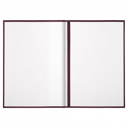 Папка адресная бумвинил без надписи, формат А4, бордовая, индивидуальная упаковка, STAFF "Basic", 129634