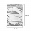 Пакеты дой-пак с замком ZIP LOCK, металлизированная + прозрачная стенка, 200х300 + 50 мм, КОМПЛЕКТ 100 штук, 70 мкм, BRAUBERG, 700687