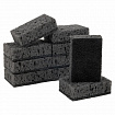 Губки для посуды 9,8х6,6х3 см, КОМПЛЕКТ 10 шт., SQUARE BLACK, КРУПНОПОРИСТЫЙ поролон с абразивным слоем, LAIMA, 608648