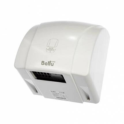 Сушилка для рук BALLU BAHD-1800, 1800 Вт, металлическая, антивандальная, белая, GSX 1800