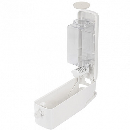 Дозатор для жидкого мыла LAIMA PREMIUM НАЛИВНОЙ, 0,3 л, белый, ABS-пластик, 609498