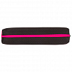 Пенал-косметичка BRAUBERG, мягкий, "Black&Bright", черно-розовый, 21х5х5 см, 229006