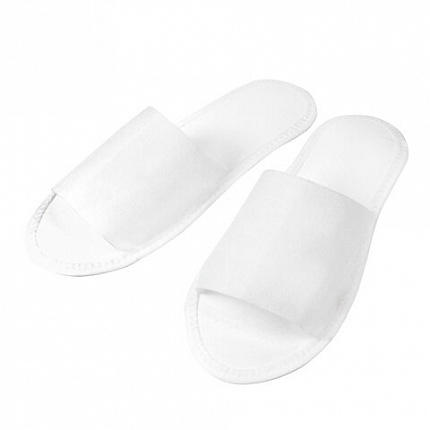 Тапочки одноразовые EVA Classic, открытые, КОМПЛЕКТ 25 пар, спанбонд + ЭВА, размер 37-42, белые, SMZ, Э/О/Б-№1/25/150