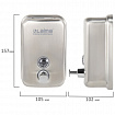 Дозатор для жидкого мыла LAIMA PROFESSIONAL INOX (гарантия 3 года), 0,5 л, нержавеющая сталь, матовый, 605396