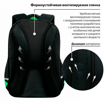 Рюкзак BRAUBERG MOTION, 2 отделения, 3 кармана, "Be cool", 41х28х17 см, 273116