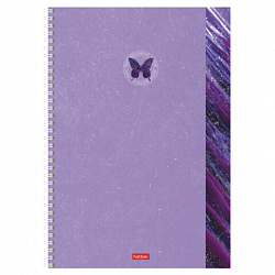 Тетрадь А4 96 л., HATBER, гребень, линия, обложка картон, "Вдохновение вокруг" (микс в спайке), 088816, 96Т4В2гр