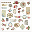 Наклейки для скрапбукинга РОЗЫ из washi-бумаги, 64 штуки, 32 дизайна, ОСТРОВ СОКРОВИЩ, 662266