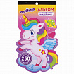 Альбом со сверкающими наклейками "Единороги", 4 листа, более 250 шт., склейка, ЮНЛАНДИЯ, 662698