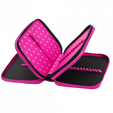 Пенал BRAUBERG, 3 отделения, полиэстер, 21х14 см, Space sweets, 272332