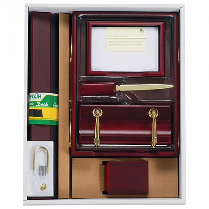 Набор подарочный настольный BESTAR "Ares" из дерева, 7 предметов, цвет "красное дерево", 236355