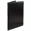 Папка адресная из кожзама без надписи, формат А4, 33х25х2 см, черная