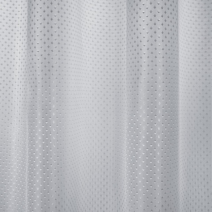 Шторка для ванной ПОЛИЭСТЕР, 180х180 см, кольца в комплекте, СЕРЫЙ БРИЛЛИАНТ, PRIMILA (ПРИМИЛА), 700088