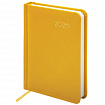 Ежедневник датированный 2026, МАЛЫЙ ФОРМАТ 100х150 мм, А6, BRAUBERG "Select", балакрон, желтый, 117261