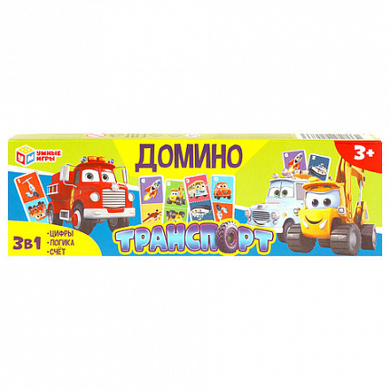 Игра настольная ДОМИНО, 175х55х18 мм, АССОРТИ, УМНЫЕ ИГРЫ
