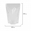 Пакеты дой-пак с замком ZIP LOCK, прозрачные, 200х300 + 50 мм, КОМПЛЕКТ 100 штук, 70 мкм, BRAUBERG, 700700