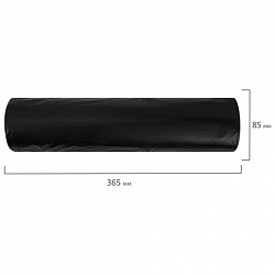 Мешки для мусора 120 л, черные, в рулоне 50 штук, ПВД 23 мкм, 65x105 см, BOOMHOUSE (БУМХАУС), 702670