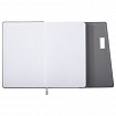 Ежедневник недатированный А5 145х215 мм, BRAUBERG "Stitch", под кожу, магнит, 160 л., серый, 116591