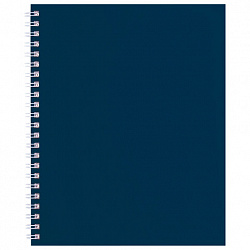 Тетрадь А5 96 л., HATBER, гребень, клетка, Soft-touch ламинация, SoloMatte "Сапфир", 96Т5лВ1гр