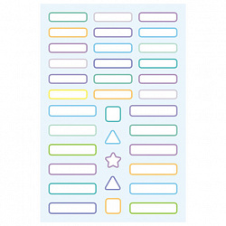 Наклейки бумажные "Подпишу всё" для мальчиков, НАБОР 4 листа А5, 113 наклеек, HATBER,