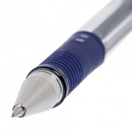 Ручка гелевая PILOT "G-3", корпус прозрачный, узел 0,38 мм, линия 0,2 мм, резиновый упор, синяя, BLN-G3-38 L