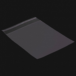 Пакет БОПП с клеевым клапаном, КОМПЛЕКТ 100 шт., 20х25+4 см, толщина 30 мкм, с усиленным швом