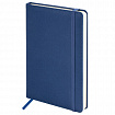 Ежедневник недатированный А5 138х213 мм, BRAUBERG "Base", под кожу, 160 л., синий, 116258