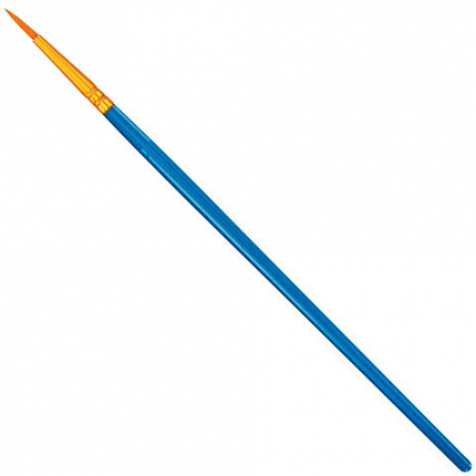 Кисти набор 10 шт., синтетика, синие, № 2/0-8 (Круглые; Овальные; Плоские; Лайнеры), WBZ, 201085