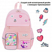 Рюкзак BRAUBERG PASTEL с термонашивками в комплекте, "Anime kitten", персиковый, 40х29х14 см, 272065