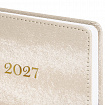 Ежедневник датированный 2027, А5, 138х213 мм, BRAUBERG "Elegant", под кожу, застежка, бежевый, 118012