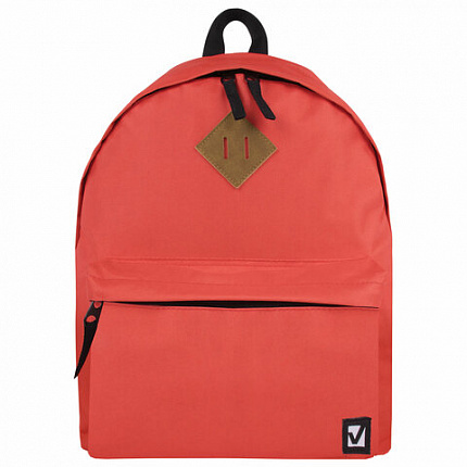 Рюкзак BRAUBERG СИТИ-ФОРМАТ один тон, универсальный, коралловый, 41х32х14 см, 228844