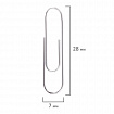 Скрепки ОФИСМАГ, 28 мм, никелированные, 100 шт., в картонной коробке, Россия, 222094