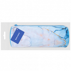 Пенал-тубус BRAUBERG, с эффектом Soft Touch, мягкий, "Blue marble", 22х8 см, 271570