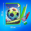 Пенал ПИФАГОР, 1 отделение, 1 откидная планка, полиэстер, 19х13 см, "Football match", 273476