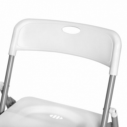 Стулья складные BRABIX "Golf Lite CF-017", КОМПЛЕКТ 4 шт., серебристый каркас, пластик, белый, 533035