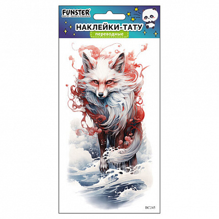 Наклейки-тату переводные "Цветные", 20,5х10 см, ассорти 12 видов, FUNSTER (ФАНСТЕР), 666105