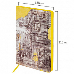 Ежедневник недатированный А5 (138х213 мм), BRAUBERG VISTA, под кожу, гибкий, 136 л., "Noir", 112009