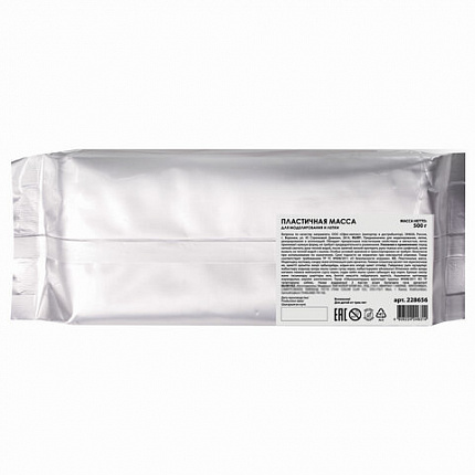 Паста (масса) для моделирования и лепки ОСТРОВ СОКРОВИЩ, самозатвердевающая, 500 г, серая, 228656