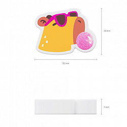 Ластик фигурный ERICH KRAUSE "CapyBarbara", 33х25х7 мм, 63063