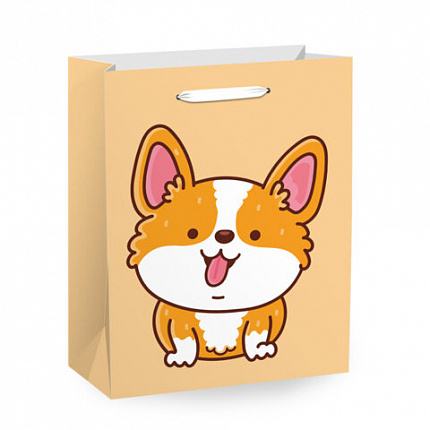 Пакет подарочный (1 штука) 18х10х23см (M) "Fluffy Tail", ассорти, пушистый хвостик, ЗОЛОТАЯ СКАЗКА, 700810