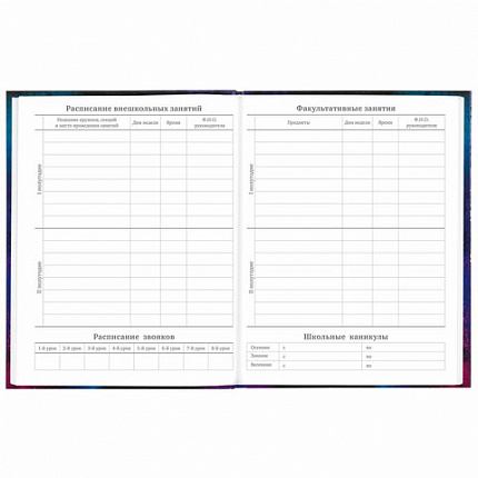 Дневник 5-11 класс 48 л., твердый, BRAUBERG, глянцевая ламинация, с подсказом, "Space cat", 106865