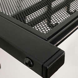 Вешалка настенная с полкой 2 яруса "Торонто-22", 585х670х270 мм, 9 крючков, металл, черная, ВСПТ22 Ч