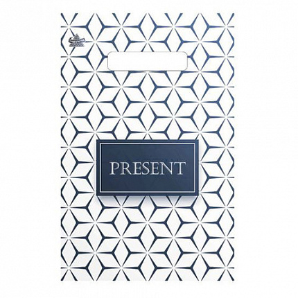 Пакет с вырубной ручкой ПВД, 30х20 см, "Презент", 30 мкм, н00255554