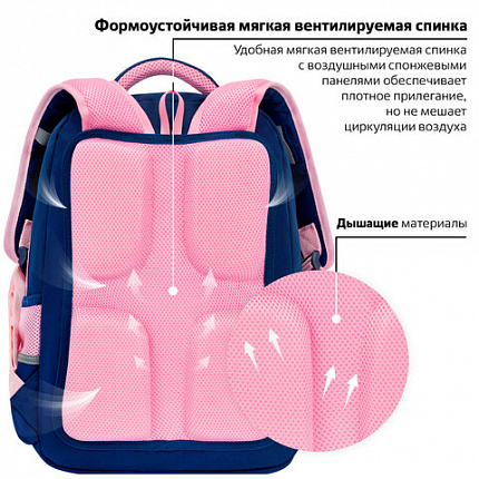 Рюкзак ЮНЛАНДИЯ COMPLETE с пеналом в комплекте, эрго-спинка, "Relaxing cats", 42х29х14 см, 273121