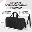 Сумка спортивная HEIKKI WORKOUT (ХЕЙКИ), карман на молнии, черная, 28x51x25 см, 273916