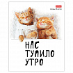 Тетрадь А5 48 л., HATBER скоба, клетка, обложка картон, "Котоюмор" (микс в спайке), 079790, 48Т5В1