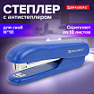 Степлер №10 BRAUBERG "SX-19", до 12 листов, с антистеплером, синий, 228588