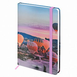 Ежедневник недатированный с резинкой А5 145х203 мм, BRAUBERG, твердый, 160 л., "Cappadocia", 116306