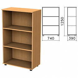 Шкаф (стеллаж) "Монолит", 740х390х1250 мм, 2 полки, цвет бук бавария, ШМ51.1