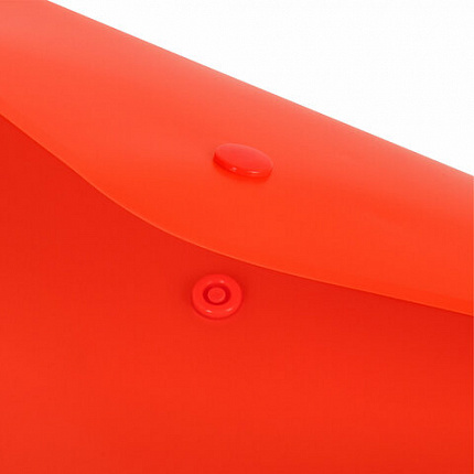 Папка-конверт с кнопкой BRAUBERG "SUPER", А4, матовая непрозрачная, красная, ПРОЧНАЯ 0,2 мм, 272878